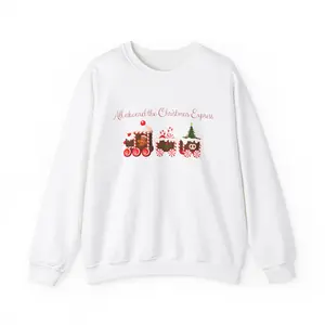 Christmas Gingerbread Express Train Sweatshirt, Holiday Winter Jumper, Festive Xmas Crewneck, Cute Bakery Pullover, Cozy Winter Sweater