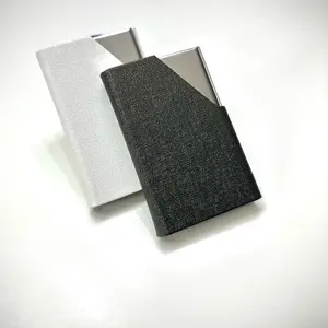 Unisex Luxury Slim Cardholder Wallet - Minimalistic Design in Elegant Gray & White - Stylish & Unique Accessory for Men and Women