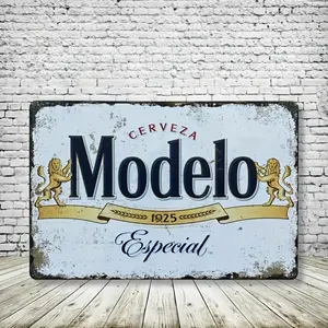 Beer Vintage Model-Style Metal Tin Sign - Perfect For Man Cave, Bar Decor & Collectible Enthusiasts, 8X12 Inches