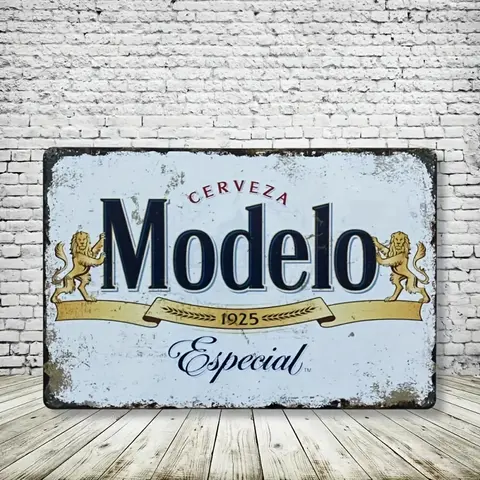 Vintage-Style Steel Beer Metal Sign - 8x12 in Rectangular Vintage Plaque Decoration, Heritage-Inspired Unique Bar Decor, Alternative Speciality Plaques & Signs for Indoor Bar Man Cave Collectors