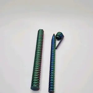 Shimmering Spiral Fidget Pen - 3D Printed Passthrough for Stress Relief