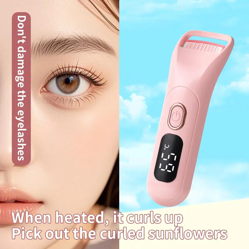 Rechargeable Heated Eyelash Curler | Electric Beauty Lash Curling Tool | Long-Lasting Curl Magic | Curl Lashes