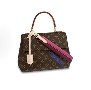 Pre-owned Louis Vuitton Authentic Monogram Cluny BB Shoulder Bag Rose Red Lining