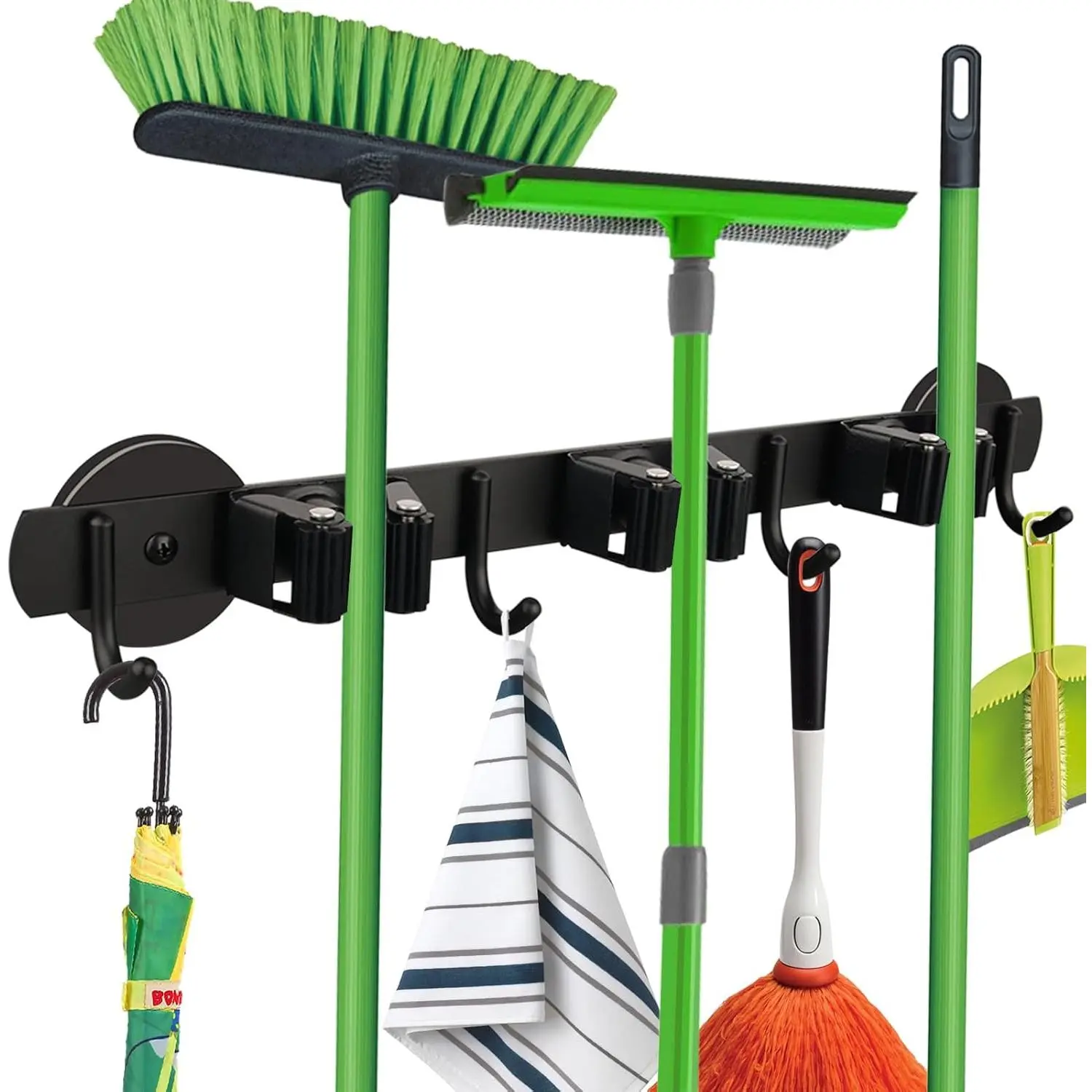 Strong Magnetic Broom Holder  Heavy Duty Mop Hanger for Refrigerators Anti-Slip Wall Mounted Rack Laundry Garage Kitchen Workshops Shed