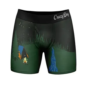 Mens I Hate People Boxer Briefs Funny Camping Sarcastic Graphic Underwear for Guys Funny Graphic Boxers Dad Joke  Funny Camping  Mens Novelty Boxer Briefs Multi