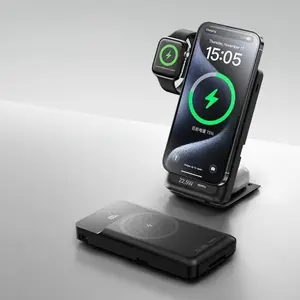 5 in 1 Wireless Charger, Multifunctional Wireless Charging Station, Portable USB Charger for iPhone Samsung Android Smart Devices, Electronic