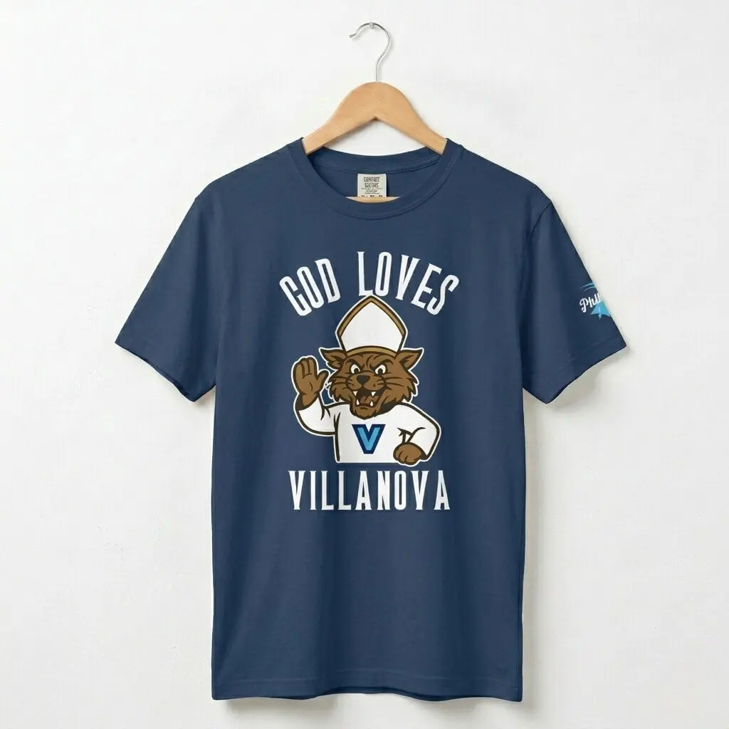 "God Loves Villanova" Comfort Colors Tee