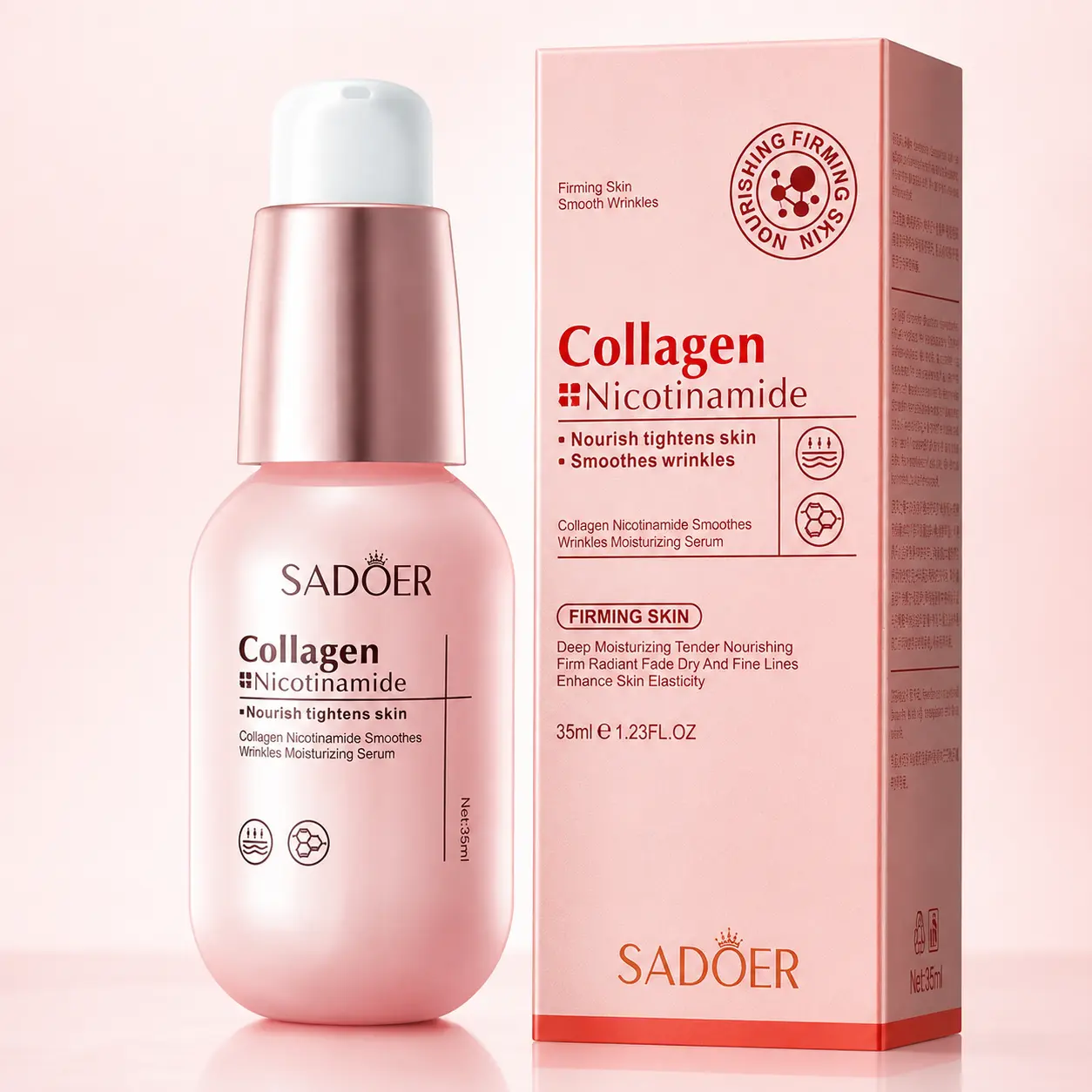 Collagen + Niacinamide Facial Serum, Lightweight Hydrating Skincare, Easy to Apply, Daily Face Care & Self Care Essential