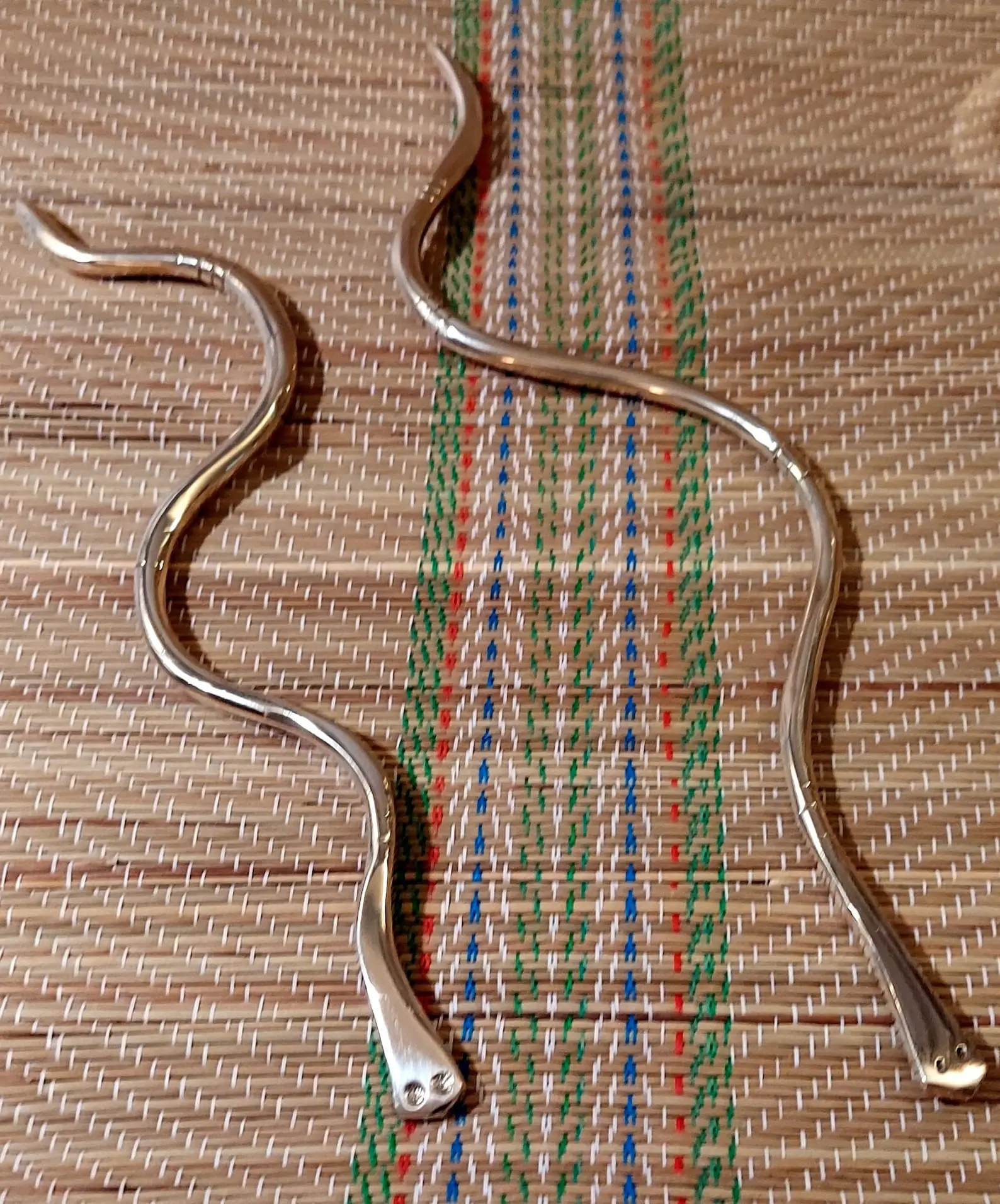 Handmade Solid Brass Decorative Snake Sculpture Set 10 & 12 Inch Polished Finish