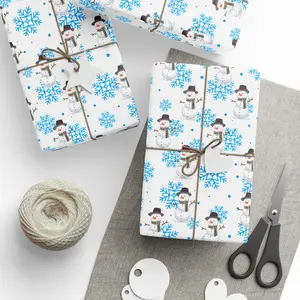 Snowman Wrapping Paper, Present Paper, Gift Paper, Holiday Paper, Christmas Paper