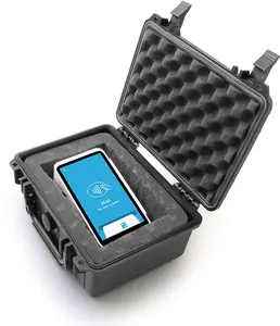 CASEMATIX Waterproof Carrying Case for Square Terminal Card Reader - Custom Foam Protection with O-Ring Seal & Carry Handle - 9x7.5x4 Inch Portable Organizer