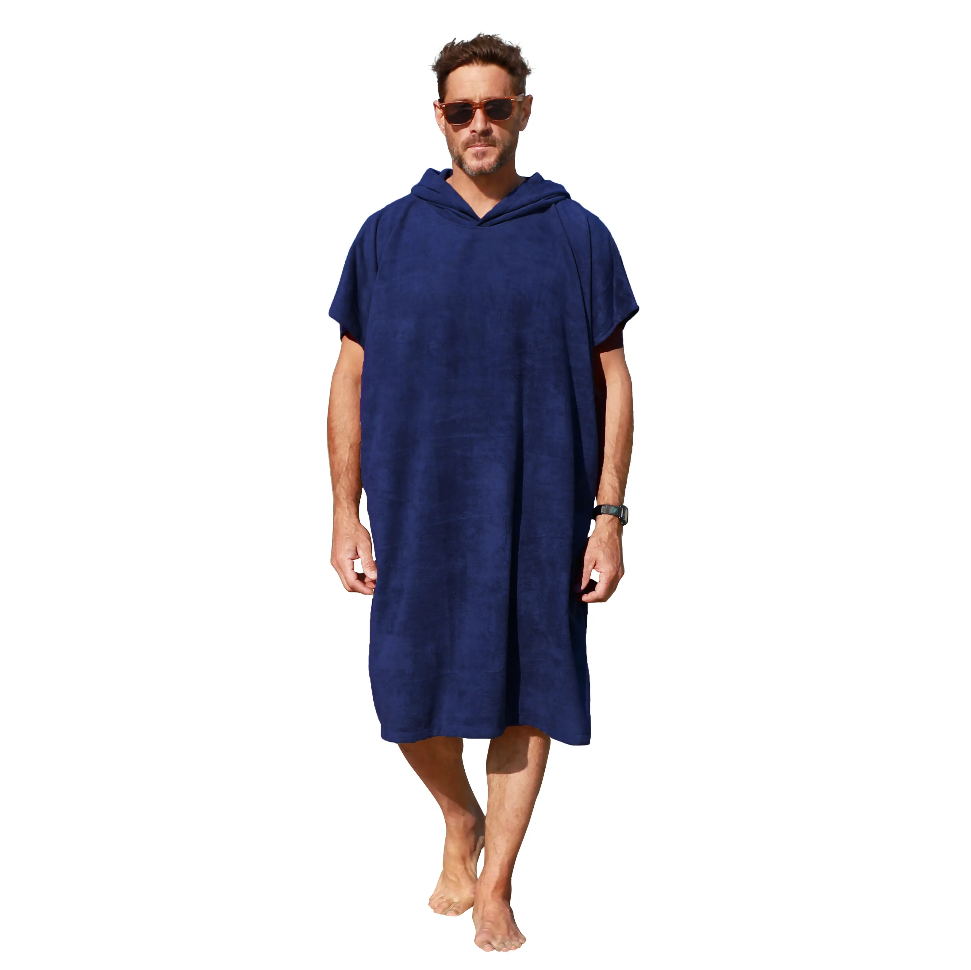 Catalonia Hooded Surf Towel Poncho, Super Water Absorption Microfiber Beach Sand-Proof Wetsuit Changing Robe for Adults Men Women Surfing Swimming Bathing