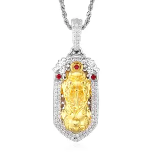 【#P792】Pixiu pendant UCCIYO Lab-Created Moissanite S925 Sterling Silver Moissanite Pendant Necklace For Women Men Hip Hop Jewelry Gift