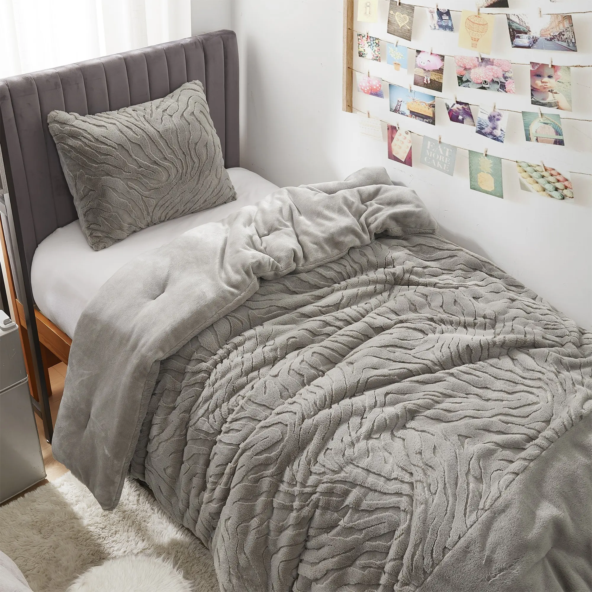 Faded Zebra - Coma Inducer Twin XL Comforter Set - Pepper Taupe Gray