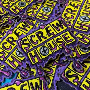 Screwston Embroidered Iron-On Patch, Premium Accessory for Jackets, Backpacks, Hats