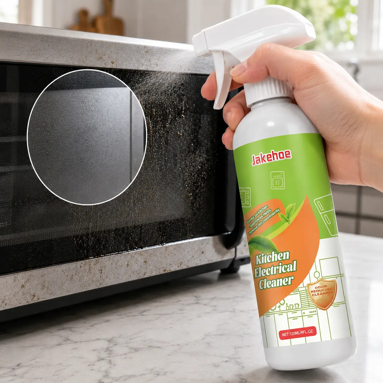 Kitchen Appliance Cleaner Spray Daily Surface Cleaner For Grease Marks Oven Microwave Bathroom Tile Easy Wipe Home Care Fresh Scent Portable   Remove Tough Stain   Household items