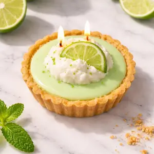 Keylime Pie Tart Dessert Candle