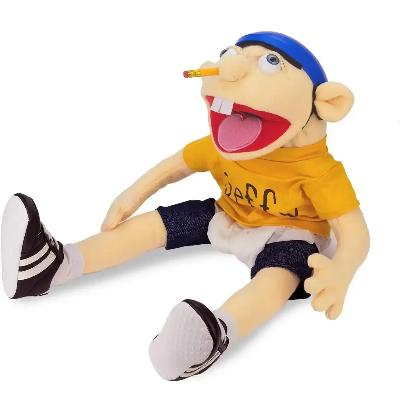 100% Brand New Cartoon Jeffy Boy Soft Plush Hand Puppet - 40/50/60cm Sizes - Kids Party Props, Birthday Favors & Christmas Gift (As Pictured)
