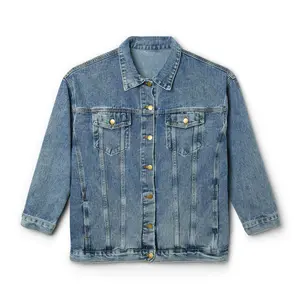 Dirt Road ATV Scene Denim Jacket | Outdoor Adventure, Forest Trail