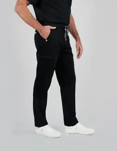 Amalfi Classic Men's Black Scrub Pants