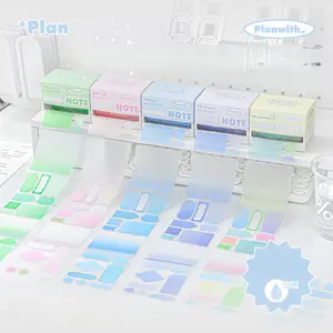 Drawstring Box Sticky Notes, Pearl Color Multi-Size Convenience Stickers, Self Adhesive Sticker, Adhesive Tabs, Ideal for Handwriting, Study, Office & Home Use