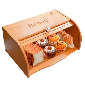 Large Wooden Style Bread Box for Kitchen Countertop
