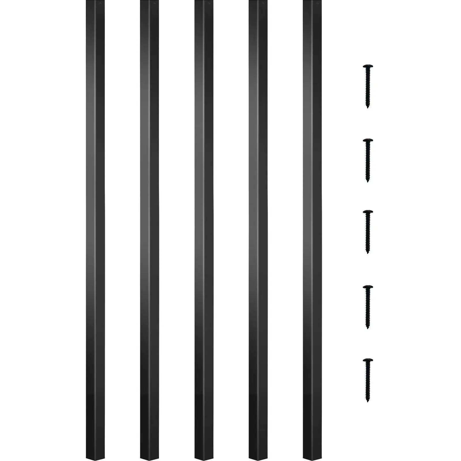【Summerfinds】VEVOR Deck Balusters 101 Pack Metal Deck Spindles26\"x0.75\" Staircase Baluster with ScrewsAluminum Alloy Deck Railing for Wood and Composite DeckSquare Baluster for Outdoor Stair Deck Porch