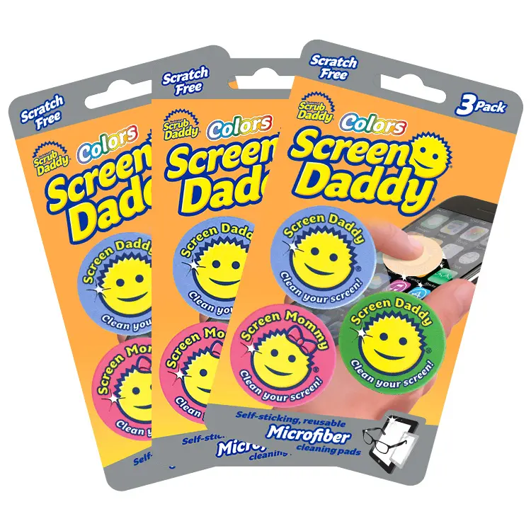 Scrub Daddy Screen Daddy 3 Count Bundle (3 packages of 3 Device Screen Cleaners) - 9 Screen Daddys in Total Scrub Daddy Screen Daddy 3 Count Bundle (3 packages of 3 Device Screen Cleaners) - 9 Screen Daddys in Total