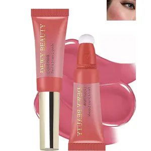 Creme Blush Beauty Wand, Matte Creamy Cheek Blusher Stick with Soft Cushion Applicator, Liquid Blush Makeup Dual Use for Cheeks & Lips, Weightless, Long-Wearing, Dewy Finish, Contour Blush Wand-104 springtok