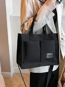 Tote Bag, Large Capacity Handbag for Women, Briefcase and Document Bag, Fashionable Crossbody Bag and Mommy Bag for Spring Outing Lunch