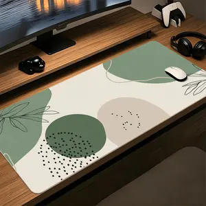Large Gaming Mouse Pad, Minimalist Bohemian Leaf Art, Non-Slip, Washable, Office Desk Accessory, Ideal Gift for Gamers, Fashionable Desktop Decor, Non Slip Mousepad