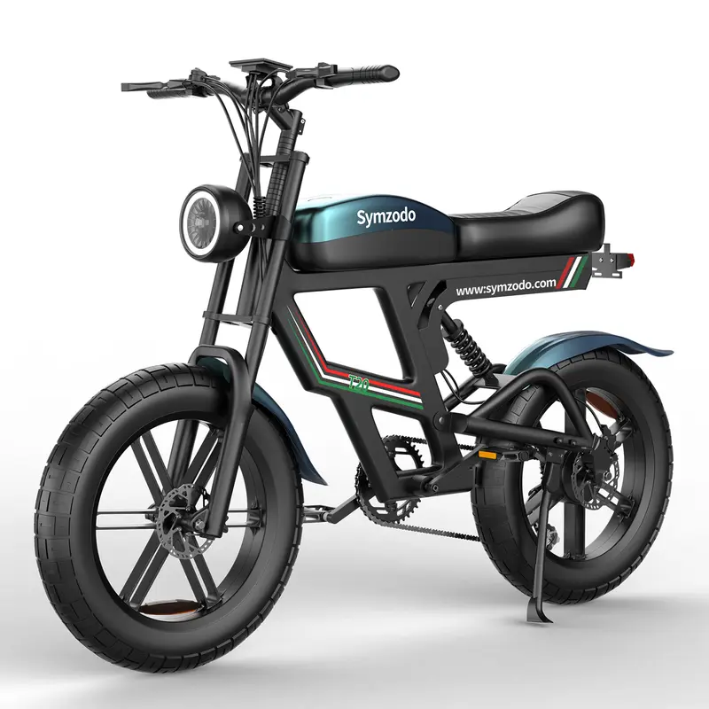 1500W Peak Electric Bike for Adults, 48V/20AH E-Bike, 28-30MPH Electric Motorcycle, Symzodo Adults E-Bike, 20" Fat Tire Dirt, 45-55 Miles Long Range Dirtbike for Off-Road Snow Sand