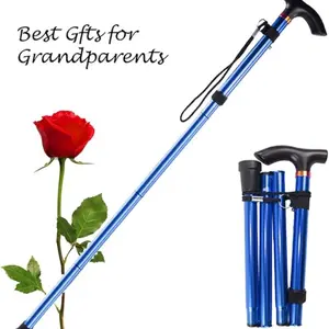 5-Section Folding Cane, Lightweight Adjustable Portable Walking Stick for Balanced Mobility, Stylish Hiking Gear for Men and Women, Hiking Stick Pole