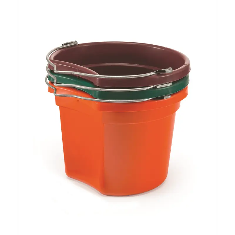 KD-154 8 Qt Flat Back Bucket | Lightweight Small Feed & Water Bucket