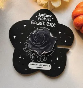 Gothic Black Rose Magsafe Phone Grip – Magnetic Pop Socket & Kickstand – Dark Romantic Aesthetic Accessory