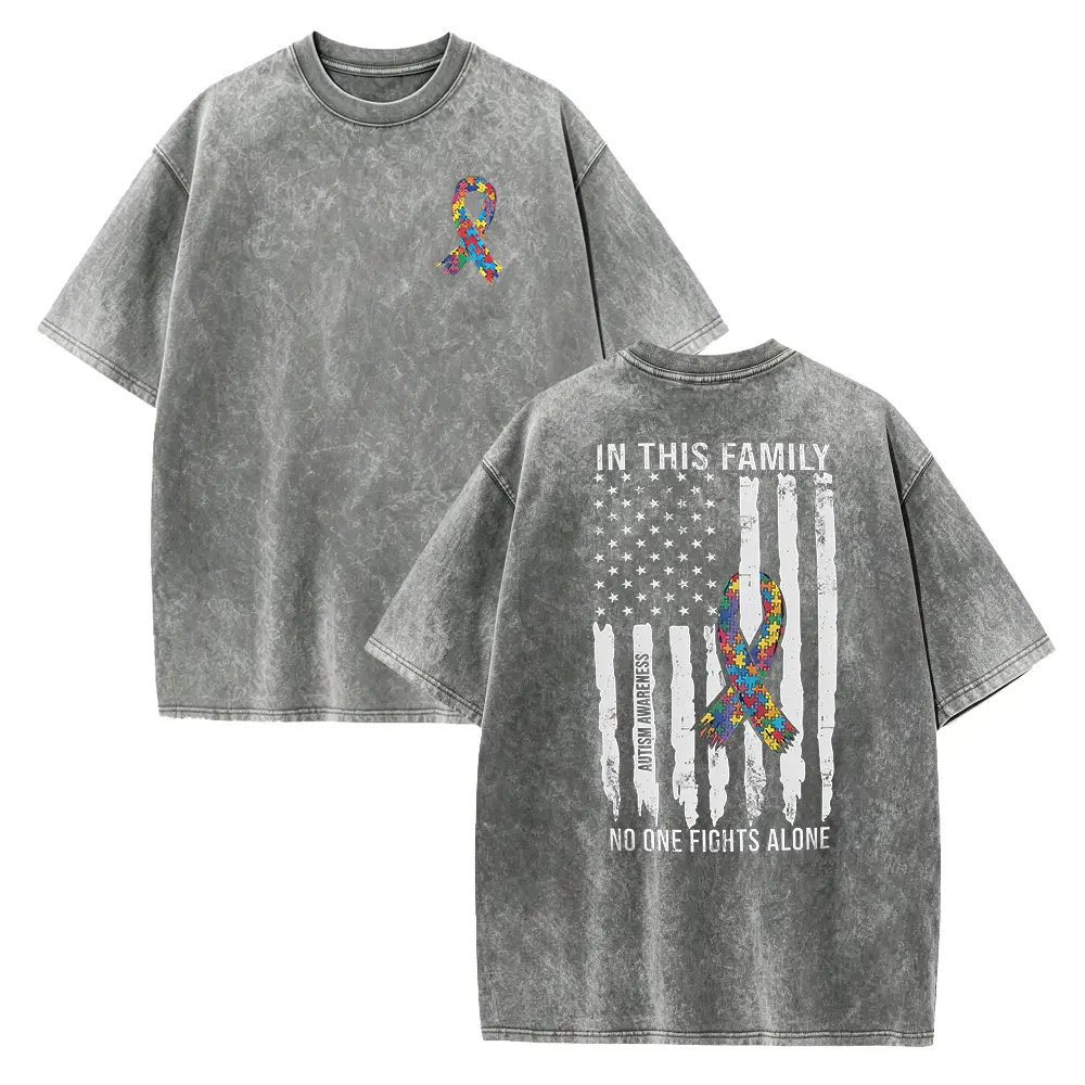 Autism Awareness Shirt for Men, Autism Support Squad Tee, Autism Puzzle Piece Ribbon Shirt, Autism Family Support Gift for Dad