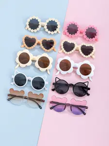 10 Piece Set Fashion Multi-Style Glasses, Cute Baby Travel Photography Outdoor Eyewear, Stylish Kids Accessories