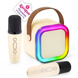 Mini Karaoke Machine for Kids, 2026 TOP Toys Birthday Gifts Ideas for Girls Ages 4, 5, 6, 7, 8, 9, 10, 12+ Years Old, Portable MP3 Player with 2 Wireless Mics for Family Home Party