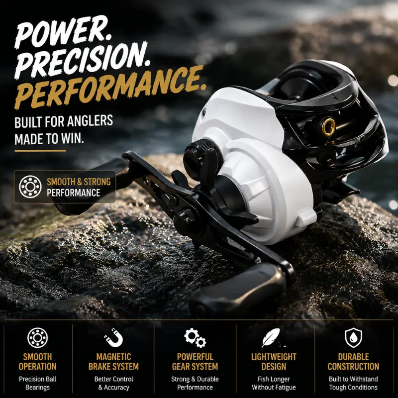 Ultralight Cast Reel - 7.2:1 gear ratio, 18+1 bearings, 12 braking levels, maximum pulling force 22.05 lbs, aluminum alloy construction - suitable for both fresh and saltwater fishing - a perfect gift for both beginner and experienced anglers.