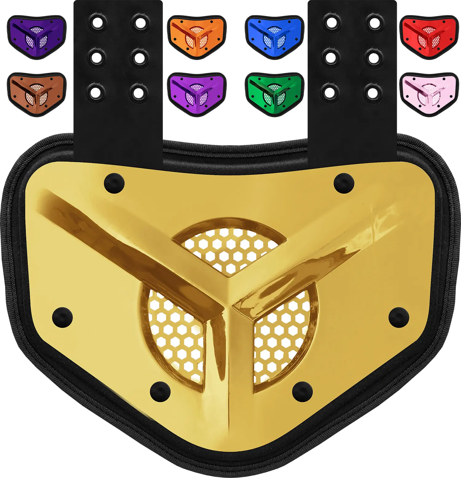 Football Backplate for Youth & Adult – High-Impact Hard Shells Lower Back Plates for Football Players – Protective Shoulder Pad Back Plate