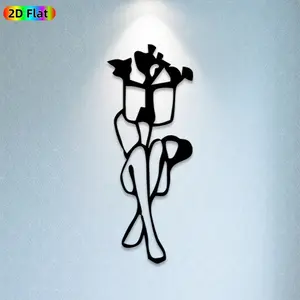 1pc Dancing Figure Metal Wall Art,Dynamic Dancing Figure Statue Mural, Ideal Gift for New Year, Easter, Dance Decor Enthusiasts,  Perfect for Living Room Wall & Garden Fence, Eye-Catching Home & Outdoor Decor