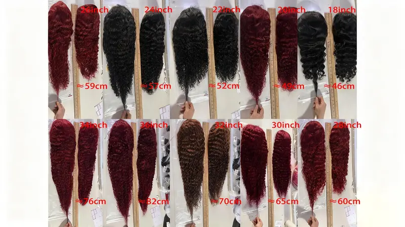 36 Inch Chocolate Brown Deep Wave 13x6 HD Transparent Lace Front Human ...