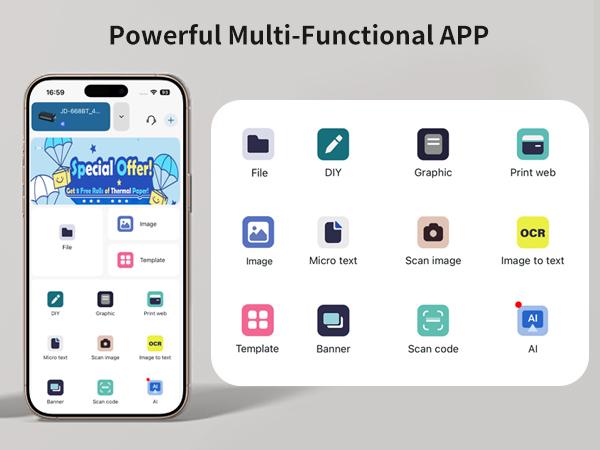 JADENS Bluetooth Shipping Label Printer 668BT-4x6 inch Thermal Piinter Compatible with iOS, Android, PC, Mac, Etsy, Ebay, Shopify, USPS JADENS Bluetooth Shipping Label Printer 668BT-4x6 inch Thermal Piinter Compatible with iOS, Android, PC, Mac, Etsy, Ebay, Shopify, USPS