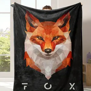 Soft Fluffy Fox Flannel Blanket for Home Travel Office Perfect Gift for Boys Girls Adults All Season Supply
