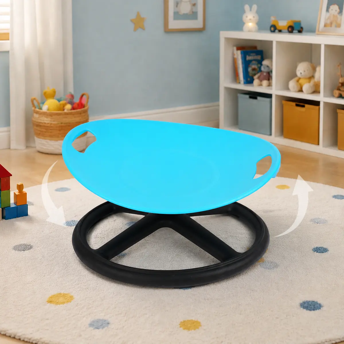 Toddler Rotating Spinning Seat, Kids Vestibular Sensory Balance Toy, Indoor Outdoor Swivel Play Disc, Preschool Coordination Training Chair