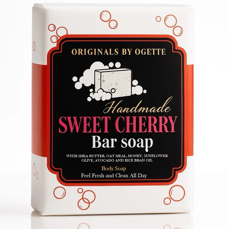 SWEET CHERRY BAR Soap - 200g, Soft Soap with Fragrance, Ideal for Daily Use