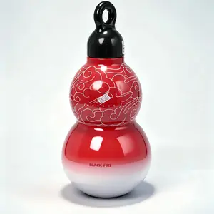 BLACK FIRE 580ML National Trend Gourd Cup 19.6oz Traditional Chinese Monkey King Style Portable Insulated Stainless Steel Tumbler for Sports Travel mens gifts Drinkware Flasks