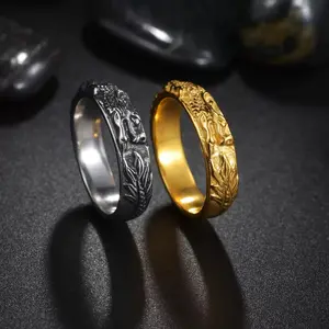 Dragon Fashion Design Ring Jewelry Love Girlfriend Boyfriend Souvenir Valentine Father Mother Anniversary Engagement Wedding New Year Christmas Halloween Birthday Gift