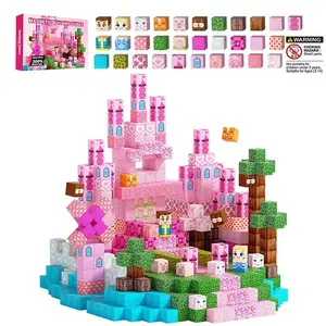 Magnetic Building Blocks Set, Castle Stem Learning Montessori Approved Puzzle, Creative Sensory Play Construction Toy, Kids Birthday Gift, Boys Girls