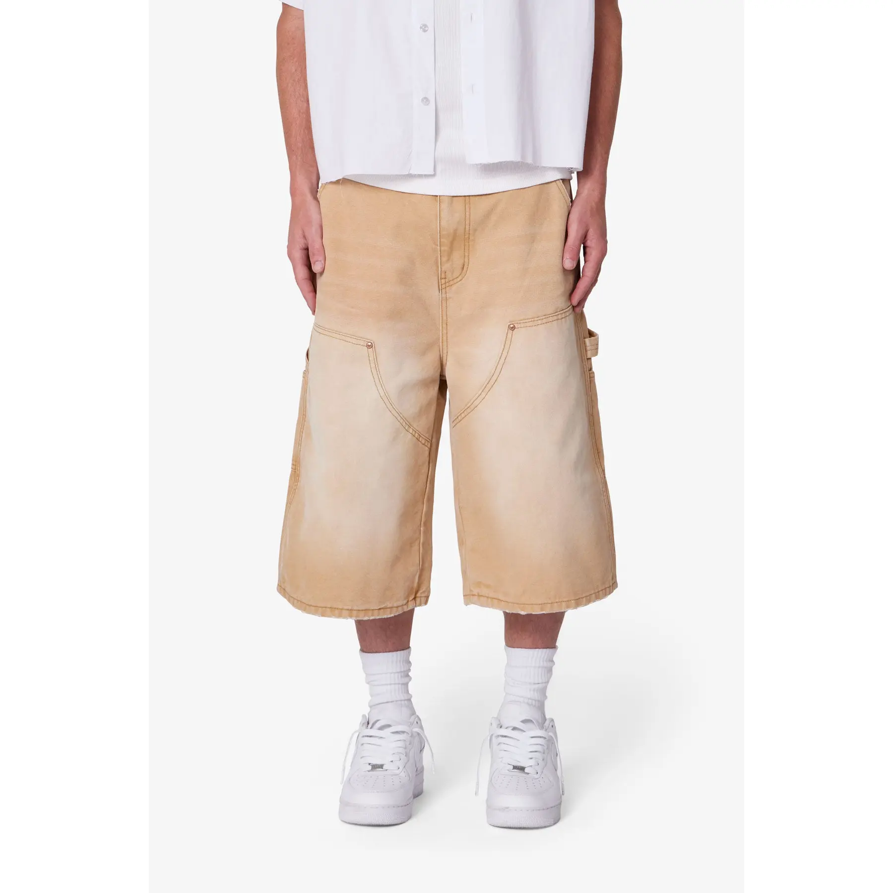 mnml Ultra Baggy Carpenter Shorts - Washed Tan mnml Ultra Baggy Carpenter Shorts - Washed Tan